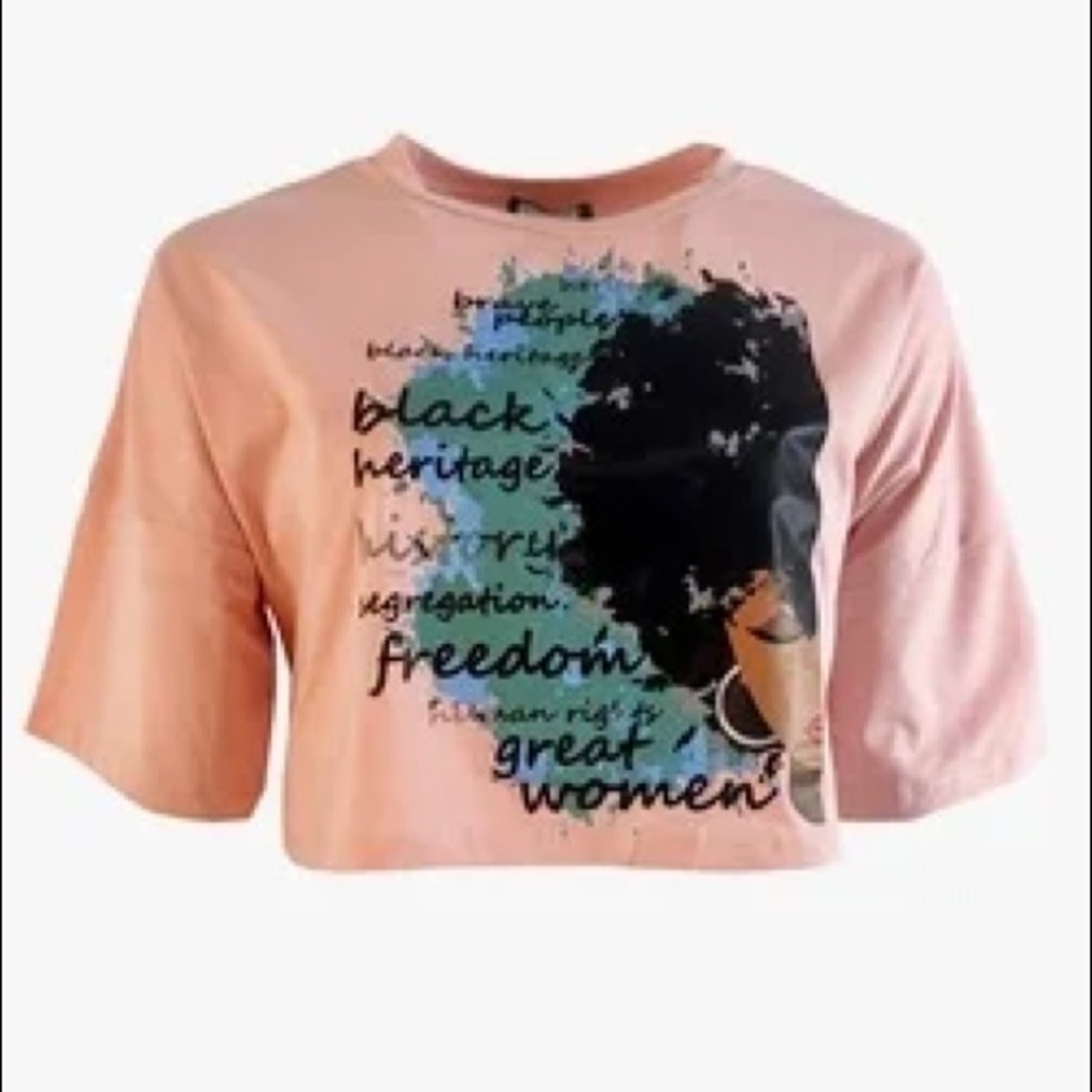 “I AM” PLUS SIZE CROP TOP T-SHIRT